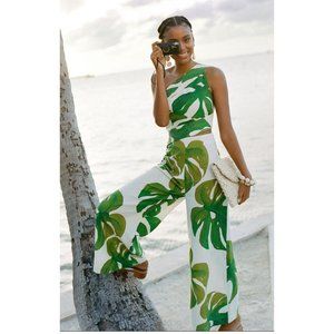 Anthropologie Farm Rio Monstera Jumpsuit Size Small
